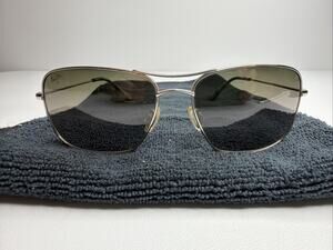 VTG Maui Jim Wiki Wiki Gray Lens MJ-246-17 Silver Titanium Aviator Sunglasses